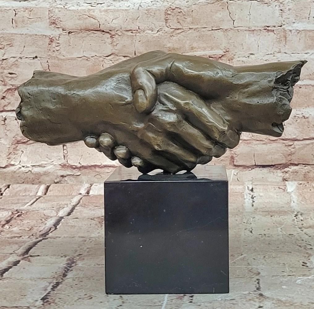 “Friendship?? Surreal Bronze Sculpture after Salvador Dalí – 8" x 9.5": “Friendship” Surreal Bronze Sculpture after Salvador Dalí – 8" x 9.5" This bronze sculpture, inspired by Salvador Dalí, interprets the theme of Friendship through surreal and symbo