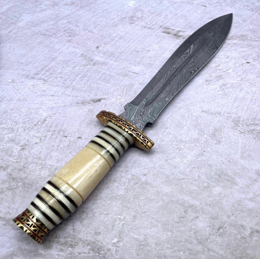 Midnight Warrior Damascus Dagger - 2