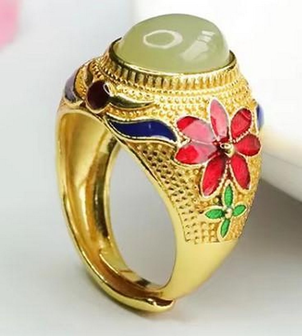 Harmony White Jade Ring - 3