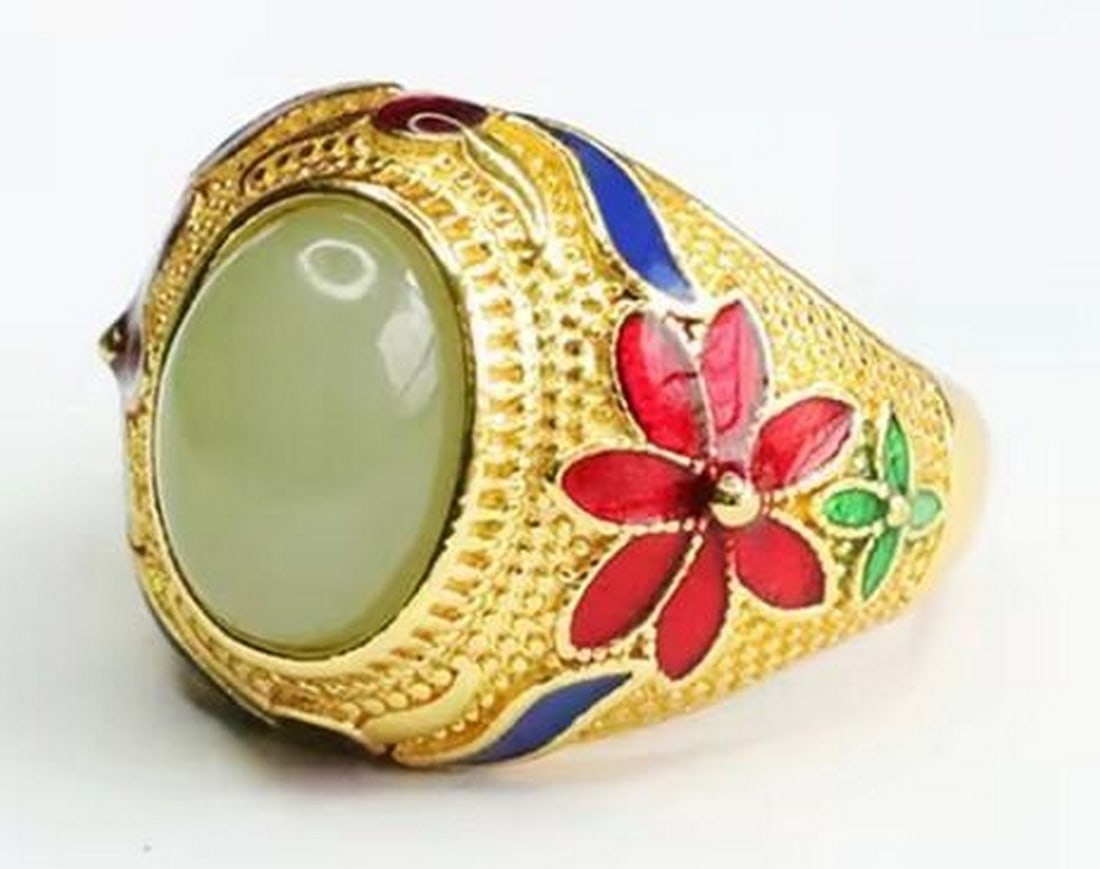 Harmony White Jade Ring - 4