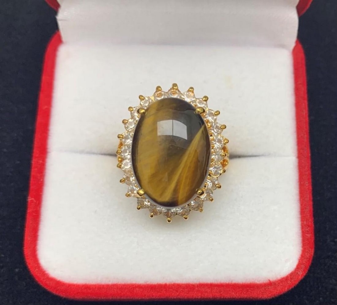 Extravagant Tiger Eye Stone Ring - 2