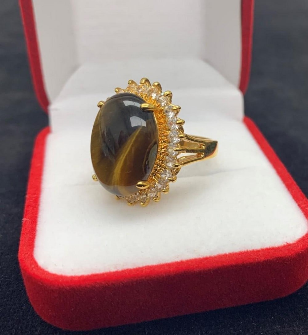 Extravagant Tiger Eye Stone Ring - 3