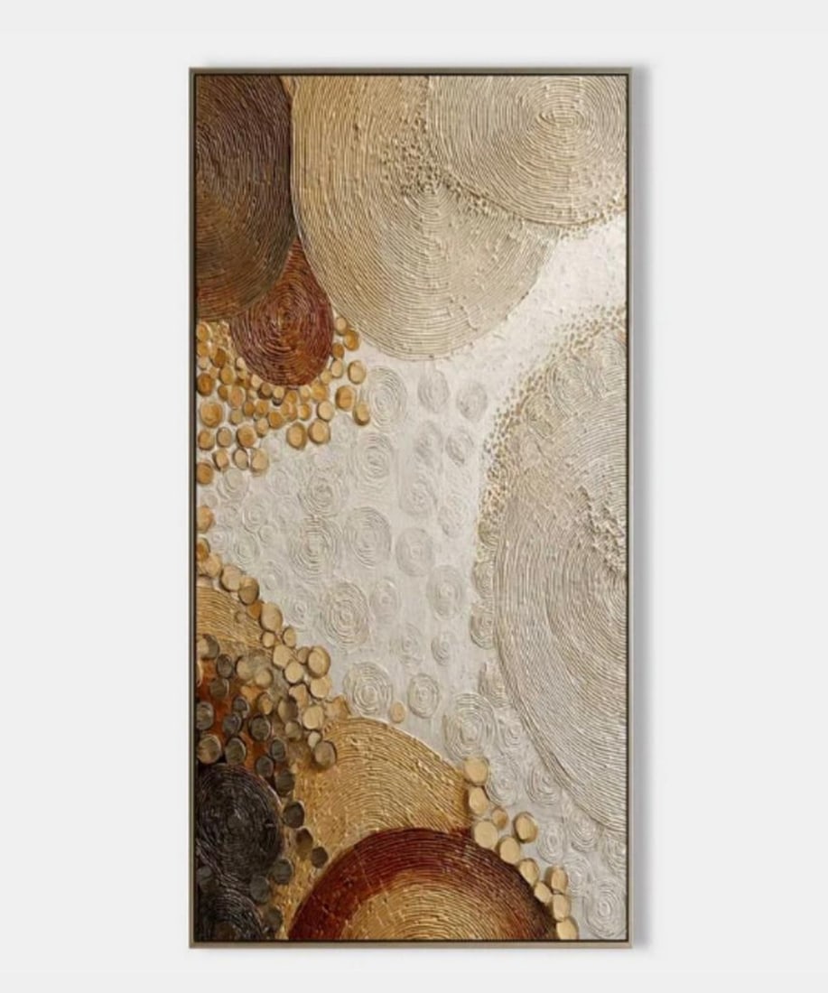 Organic Echo Abstract Canvas Painting: Organic Echo Abstract Canvas Painting Explore the rhythm of nature with "Organic Echo," an abstract canvas painting that blends earthy tones and fluid forms into a captivating visual experien