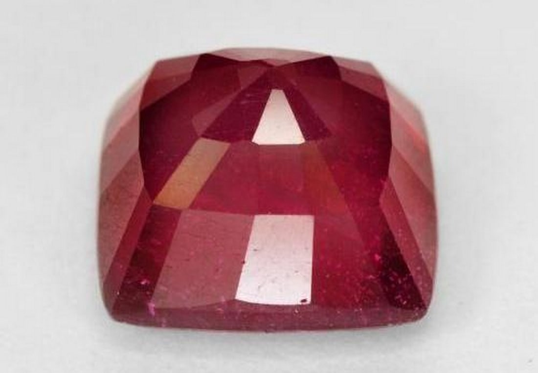 Dark Red Ruby Cushion-Cut Gemstone - 2