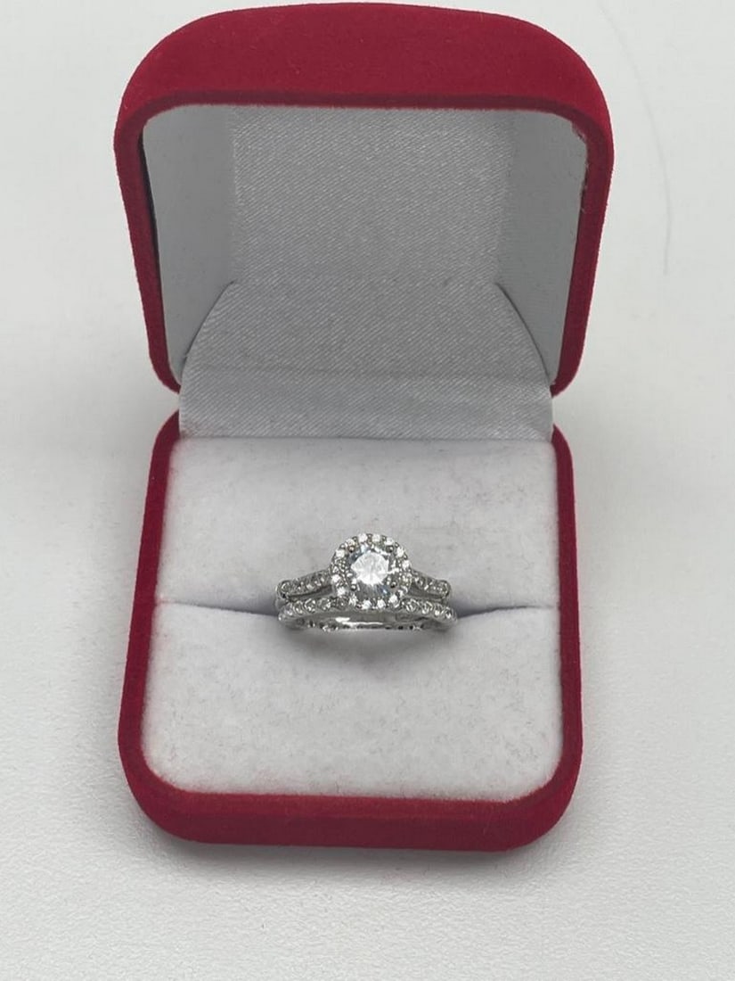 Austrian Crystal and 925 Silver Stackable Engagement Style Rings (1 of 2)