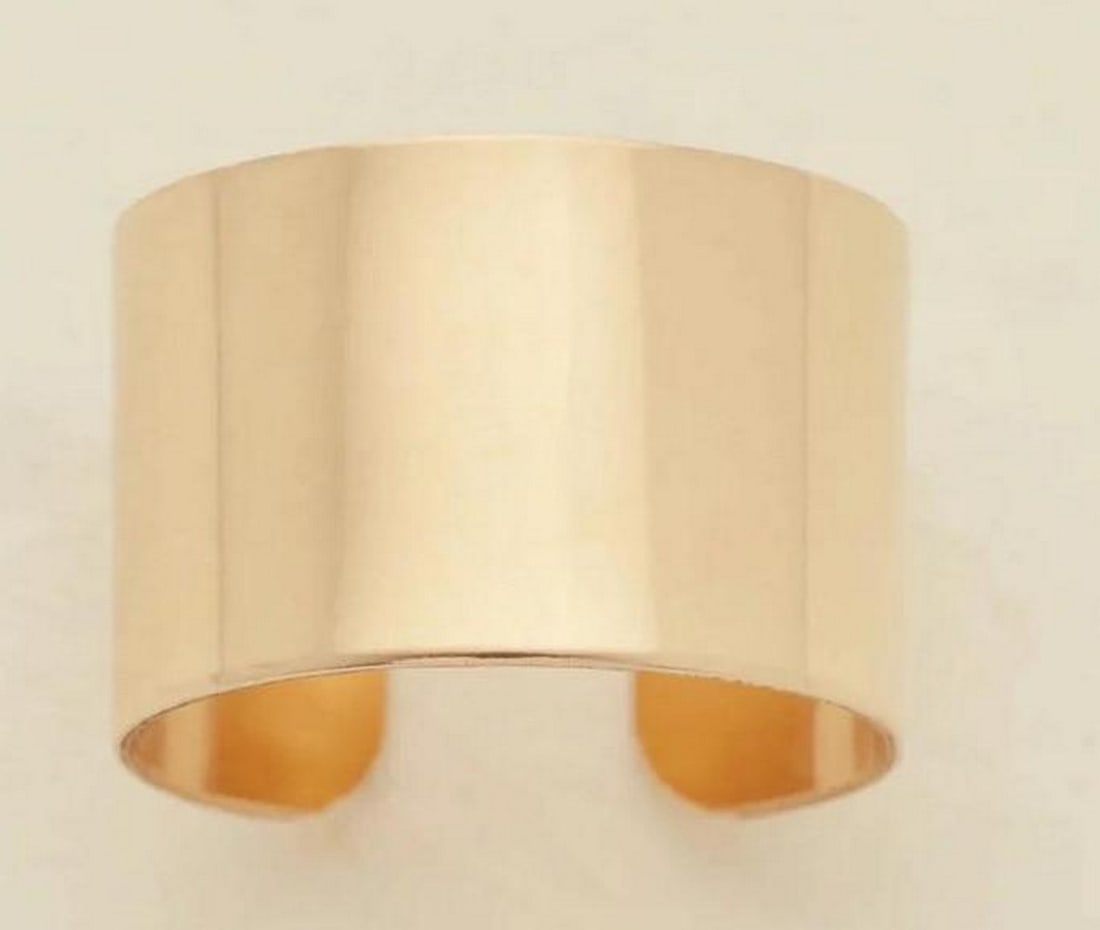 Luster Cigar Band Ring - Size 8: Luster Cigar Band Ring - Size 8 Radiate confidence with the Luster Cigar Band, a bold statement piece that shines from sunrise to streetlight. Featuring a cuff-style opening for a perfect fit and a st