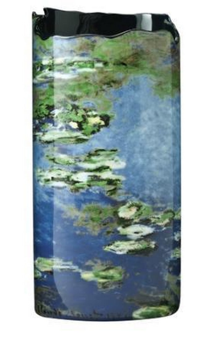 Inspired By Monet- Serenity Water Lilies Ceramic Art Vase (1 of 2)