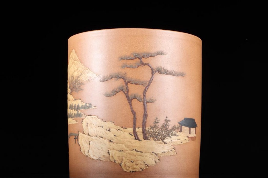 Landscape Zisha Pen Pot - 2