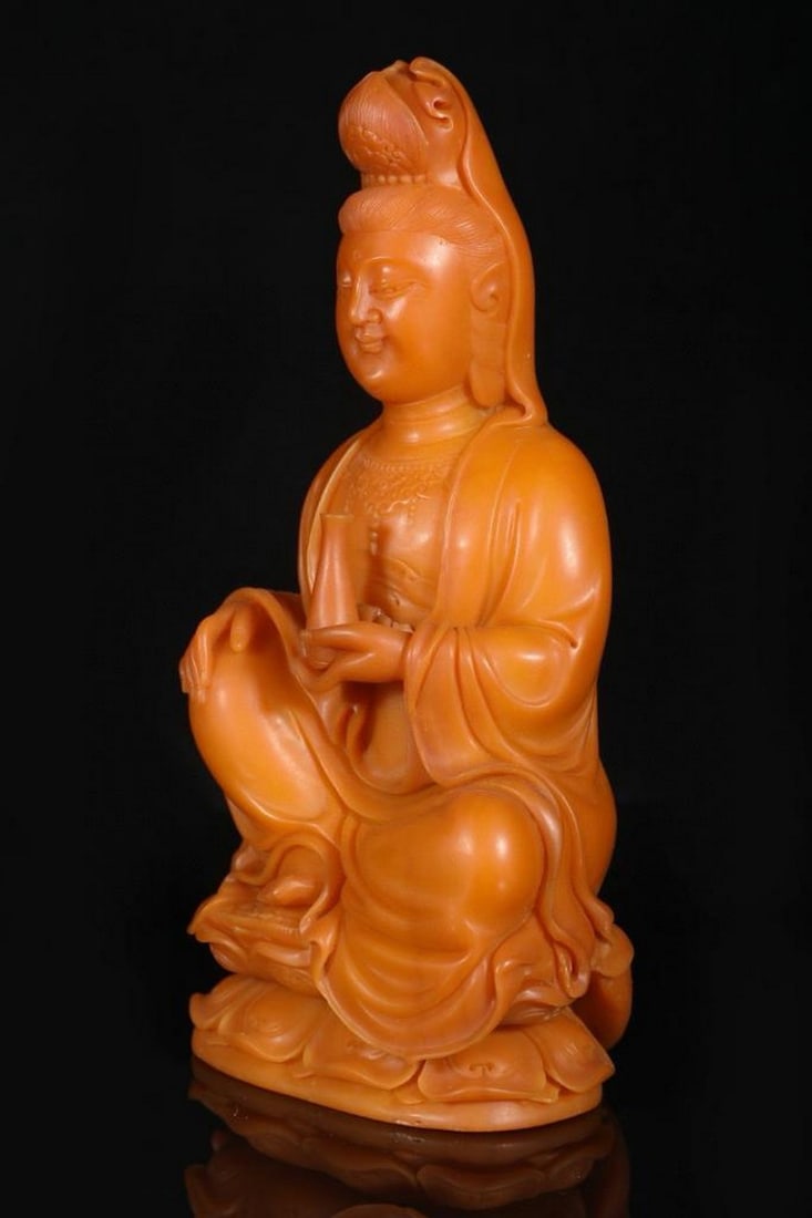 Guanyin Statue Holding A Bottle - 7