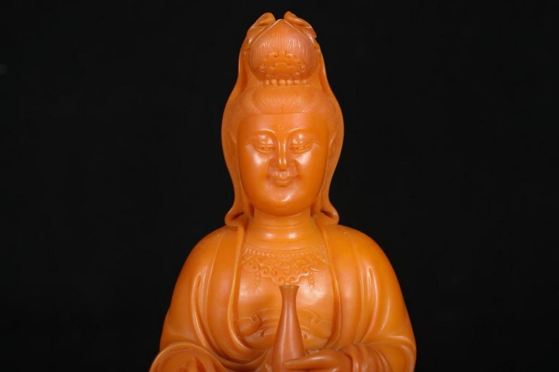 Guanyin Statue Holding A Bottle - 8