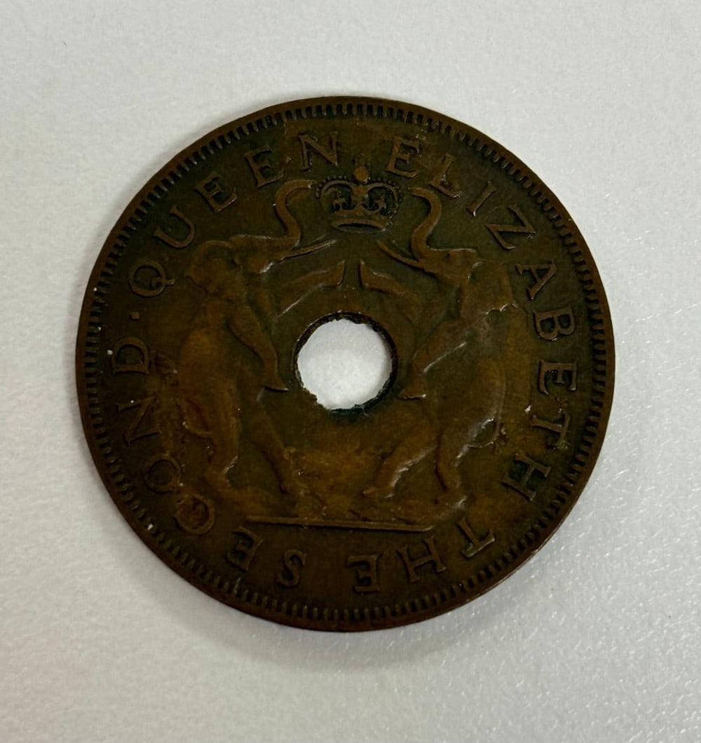 1955 Rhodesia and Nyasaland One Penny (1 of 2)