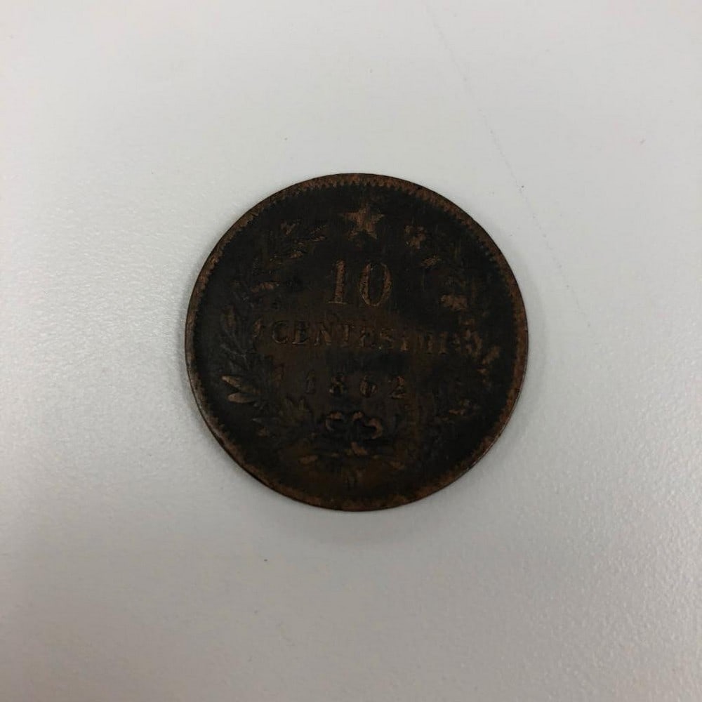 1862 VITTORIO EMANUELE II ITALIAN 10 CENTESIMI (1 of 2)