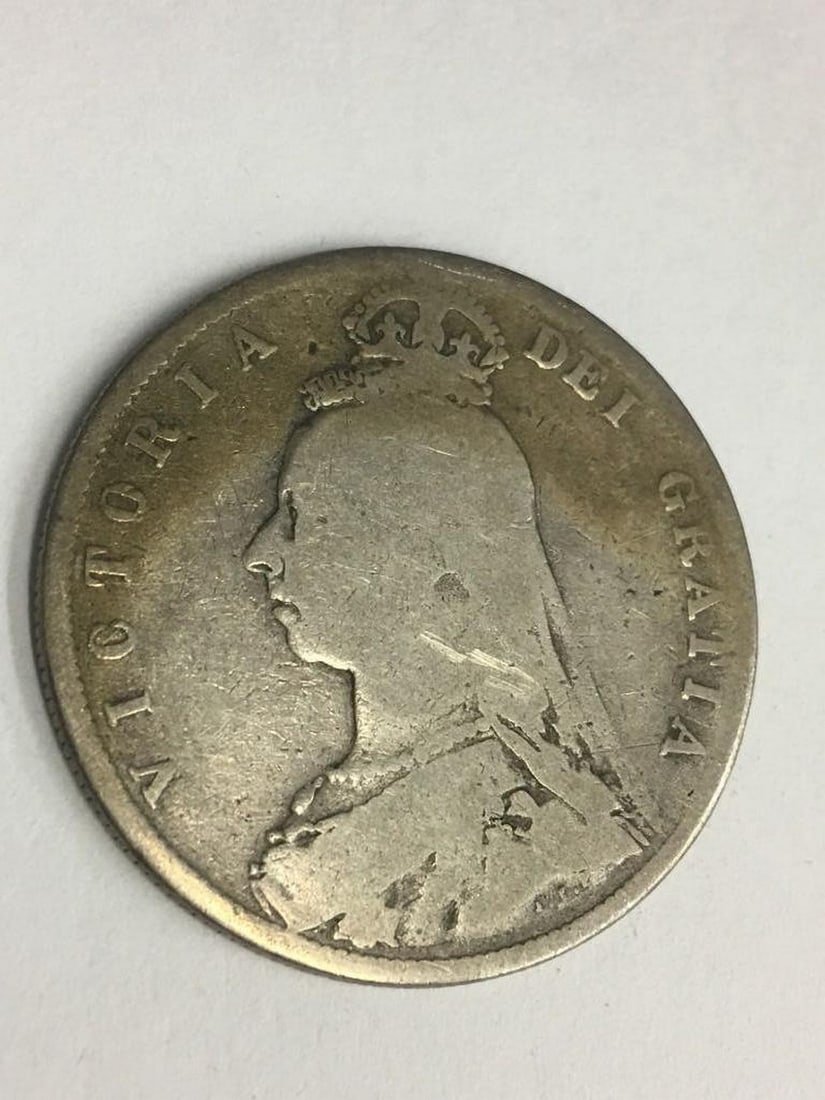 1888 GREAT BRITAIN 1/2 CROWN COIN 925 SILVER (1 of 2)