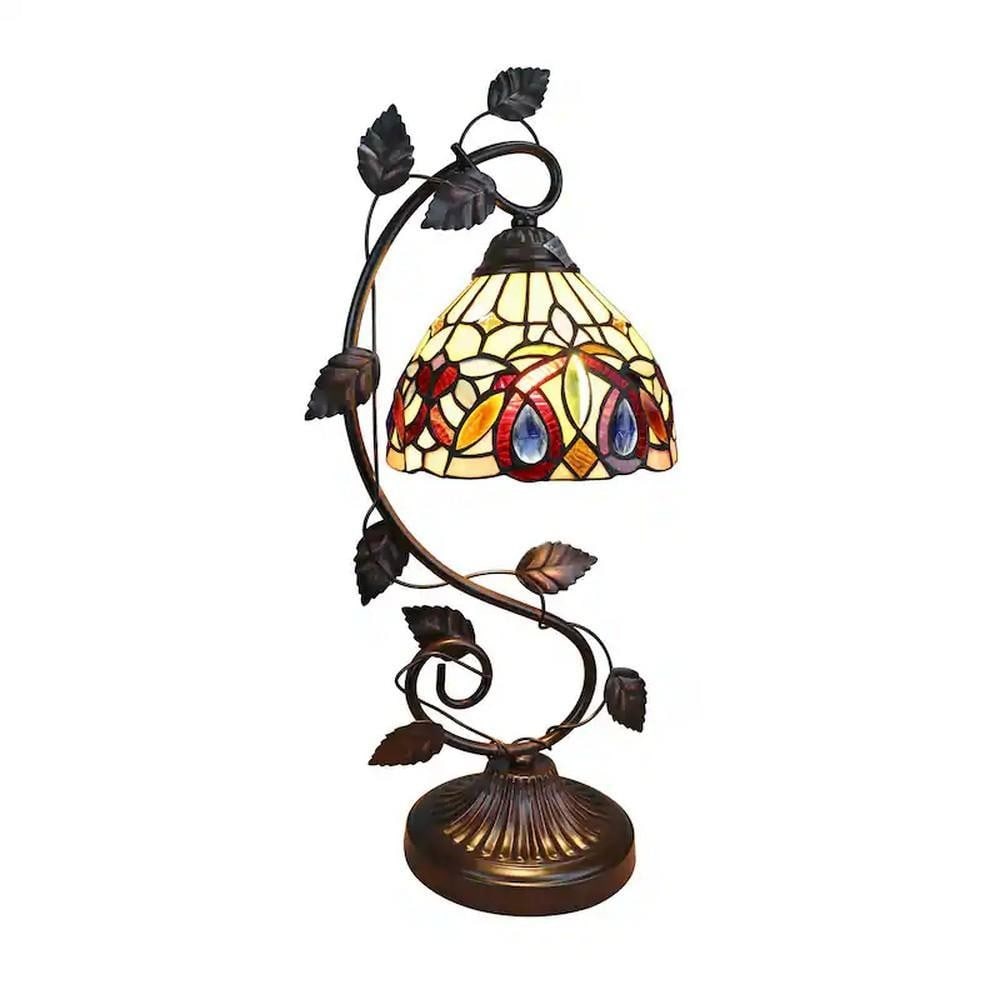 Dark Bronze Tiffany-Style Victorian Design Table Lamp (1 of 6)