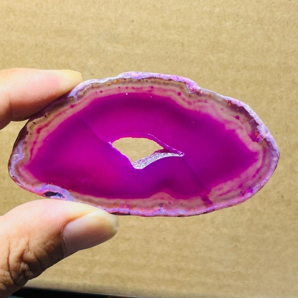 39g Natural agate Agate Geode Slab/Slice quartz crystal mineral specimen (1 of 4)