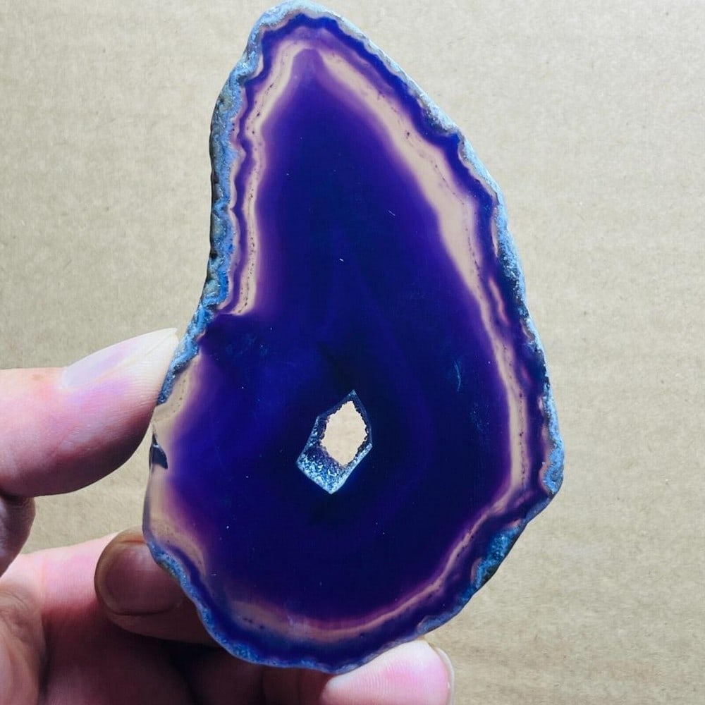 61g Natural agate Agate Geode Slab/Slice quartz crystal mineral specimen (1 of 5)