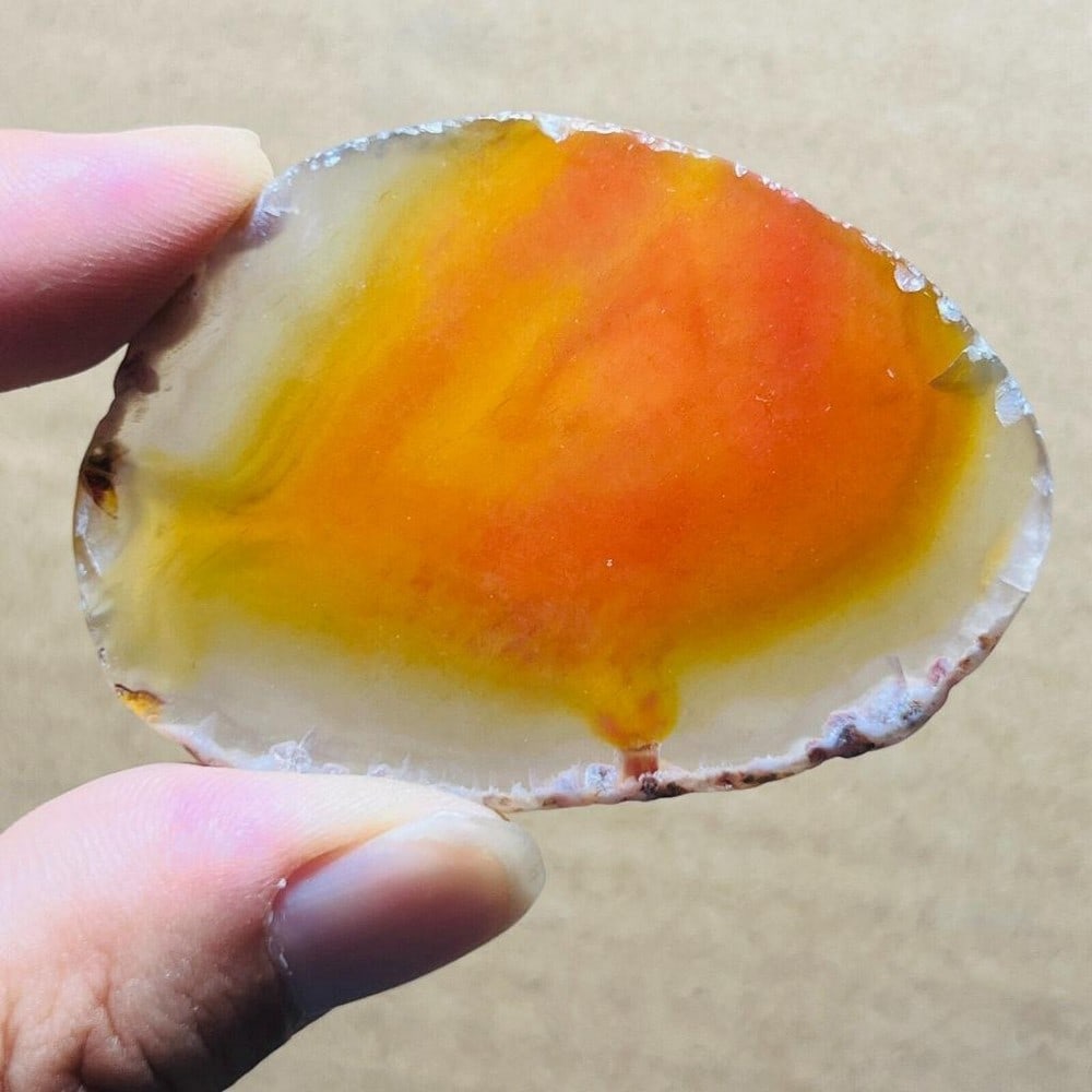 20g Natural agate Agate Geode Slab/Slice quartz crystal mineral specimen (1 of 5)