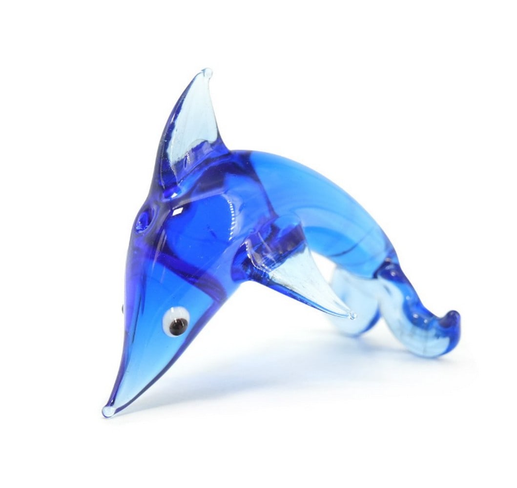 Murano Glass Blue Dolphin Figurine (1 of 4)