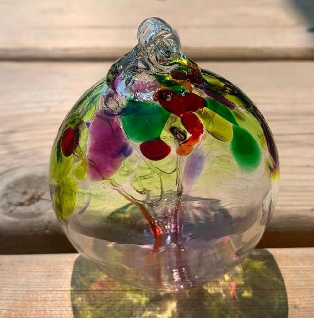 Handblown Glass Tree of Life Window Ornament (1 of 8)
