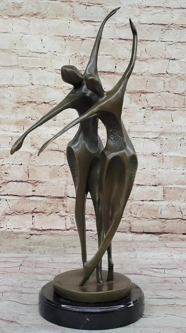 Shall We Dance - Milo's Dynamic Dancer Original Bronze Sculpture on Marble Base - 19" x 12.5": Shall We Dance - Milo's Dynamic Dancer Original Bronze Sculpture on Marble Base - 19" x 12.5" Embrace the dynamic energy of the Shall We Dance Bronze Sculpture by Milo, a captivating test