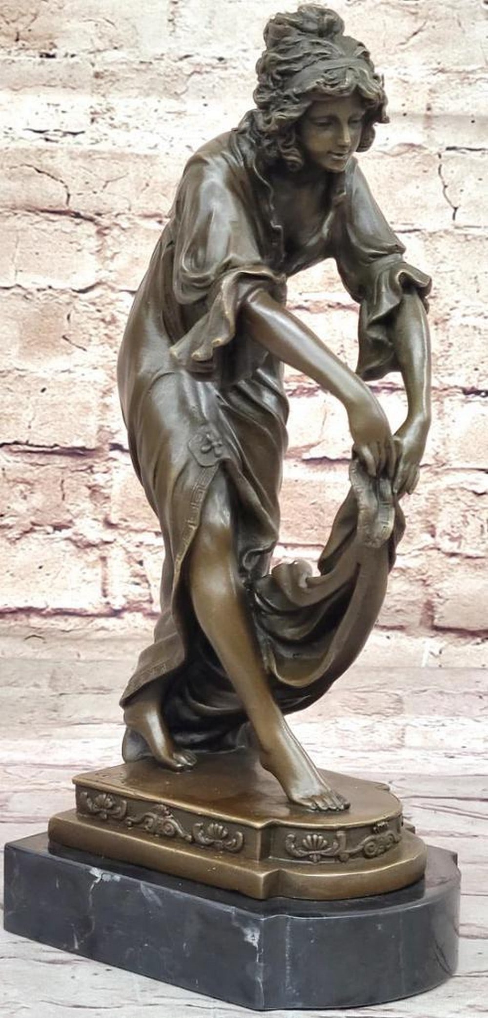 Shawl Dancer Inspired Bronze Sculpture Signed by C.J.R. Colinet on Marble Base - 12.5" x 6": Shawl Dancer Inspired Bronze Sculpture Signed by C.J.R. Colinet on Marble Base - 12.5" x 6" Immerse yourself in the epitome of Art Deco elegance with "Elegance in Motion," an exceptio