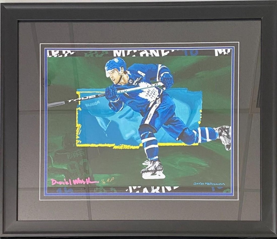 Authentic Daniel Maltzman "Marner" 29 x 25 Signed *1/16*LE AP: Authentic Daniel Maltzman "Marner" 29 x 25 Signed *1/16*LE AP A Creative Designed From An Iconic Young Hockey Player That Relates Pop Art To Many Collectors. This Piece Of Art Is A Limited Ed