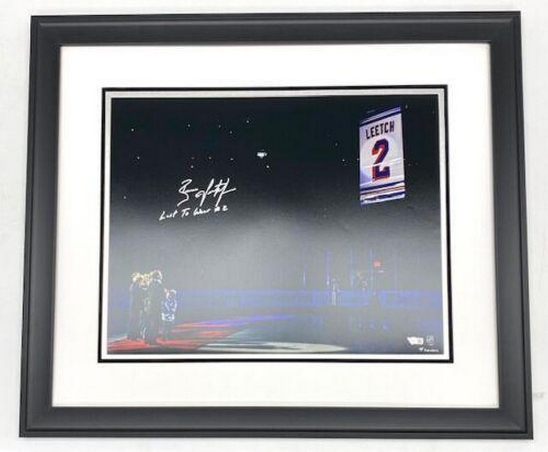 Authentic Brian Leetch "Last To Wear #2" Autograph 25" x 30" Picture W/ COA (1 of 5)