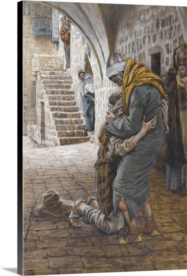 The Return of the Prodigal Son, 1886–96 Canvas Reproduction by James Tissot – 16" x 24" (1 of 2)