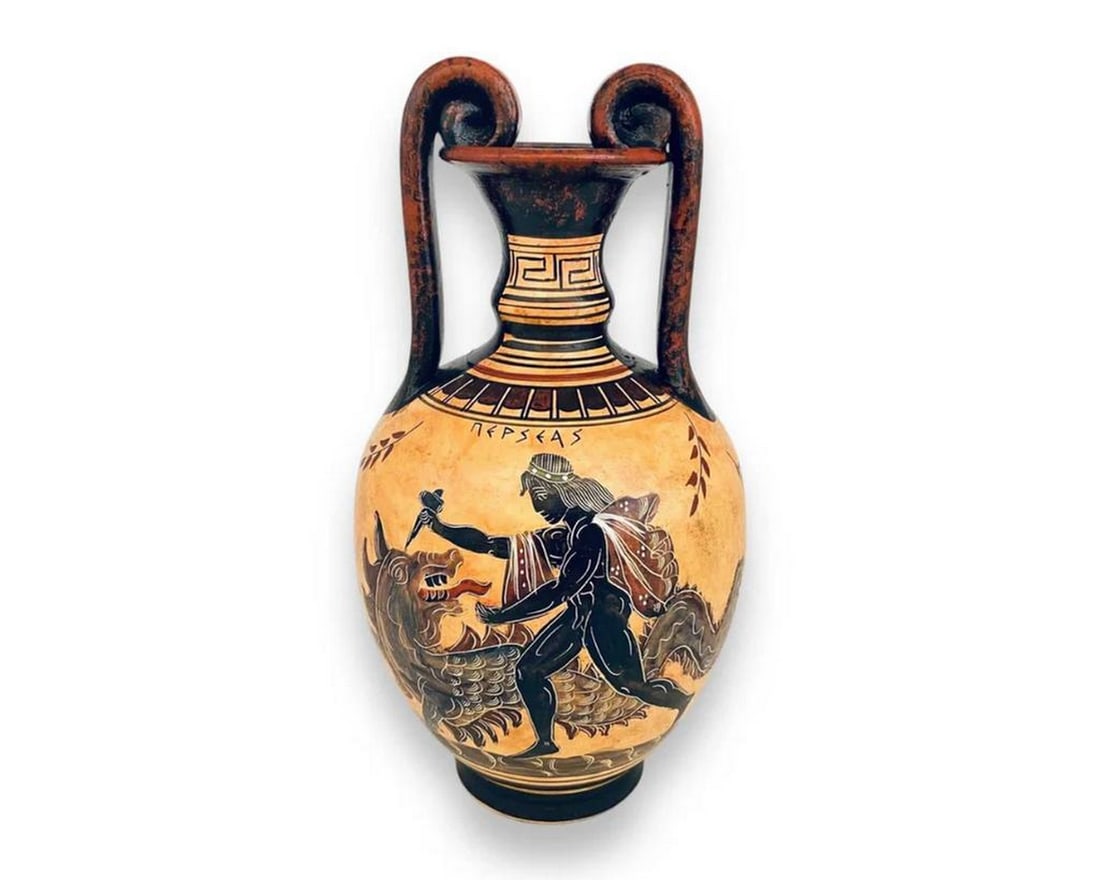 Perseus Slaying the Dragon and Hephaestus with Thetis – Ancient Greek Amphora (1 of 4)