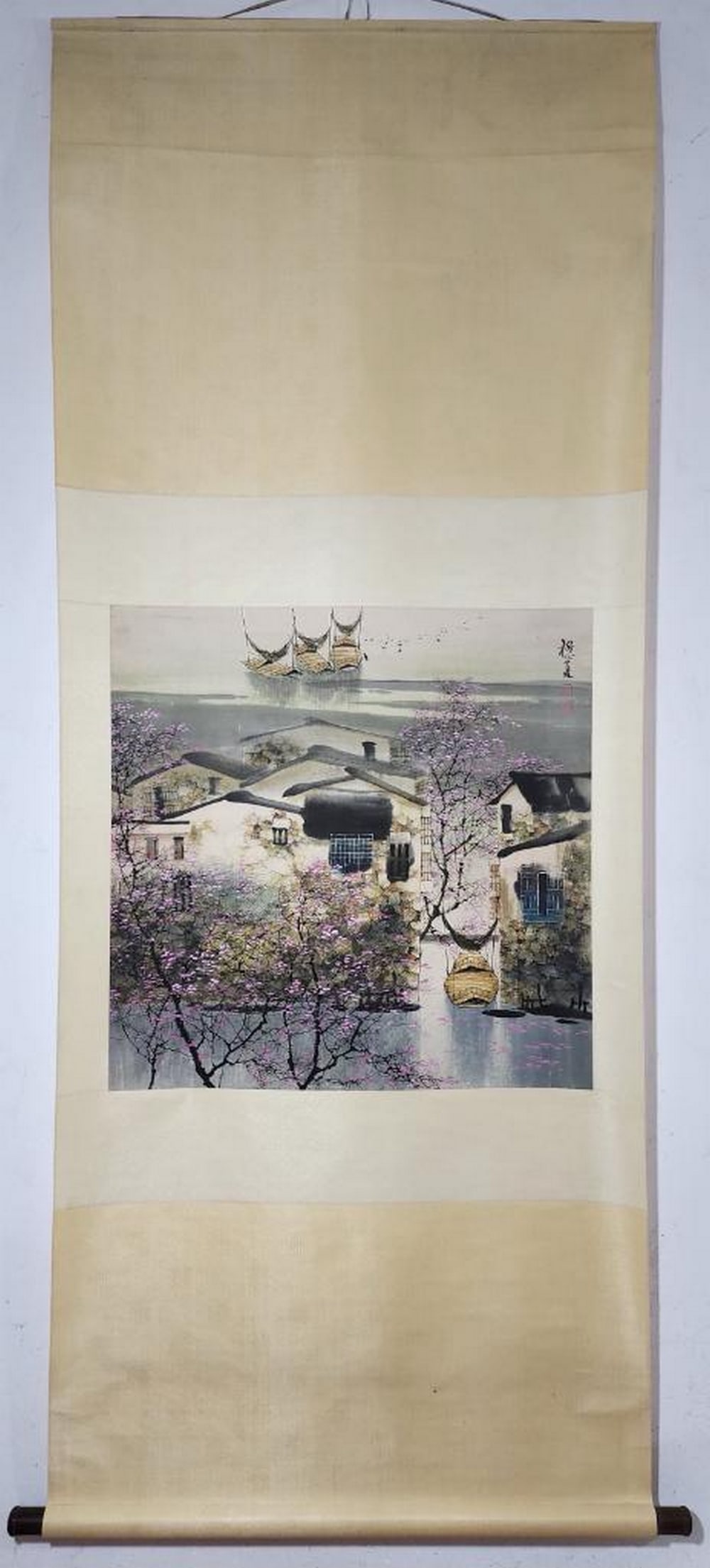 Riverside Spring Harmony Inspired Scroll Painting by Liu Zishan (1 of 7)