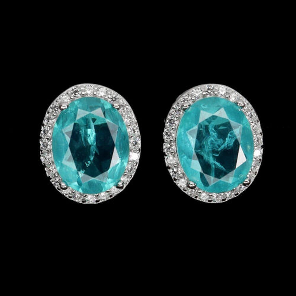 Sterling Silver & Synthetic Emerald Earrings (1 of 1)