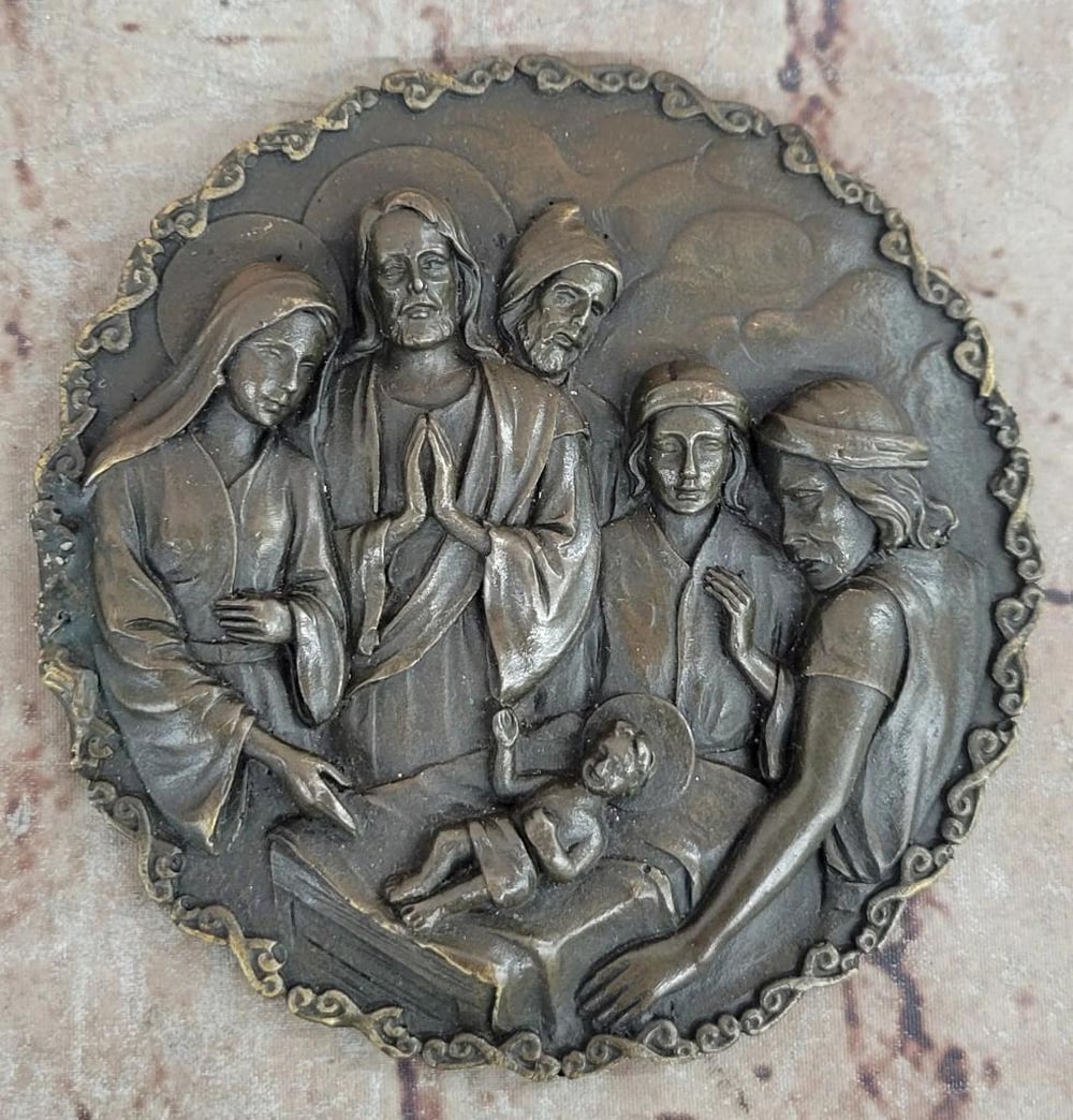 Milo’s Original Bronze Nativity Wall Sculpture – 6" x 6" (1 of 6)