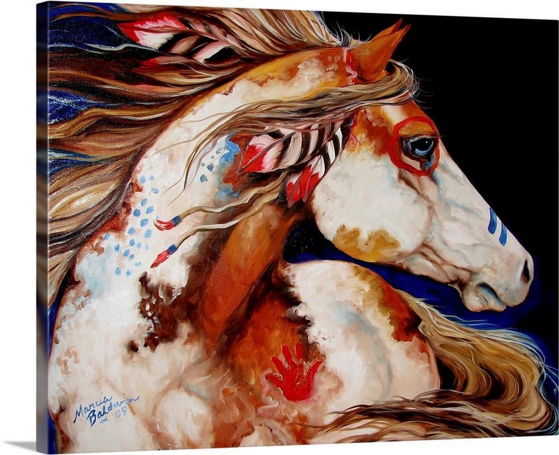 Indian War Horse – Canvas Reproduction by Marcia Baldwin (1 of 2)