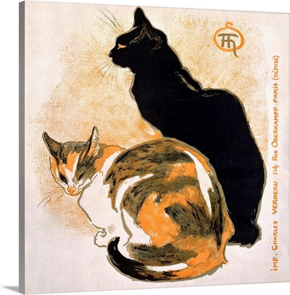 Two Cats Vintage Poster Canvas Reproduction by Theophile Alexandre Steinlen (1 of 2)