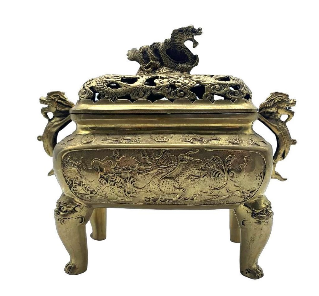 Chinese Bronze Incense Burner (1 of 4)