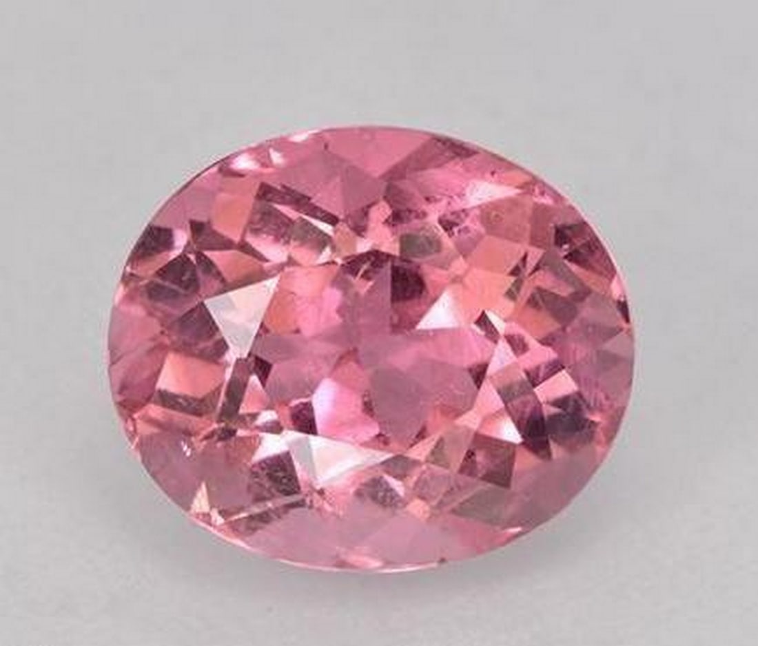 1.67 ct Oval Cut Faceted Deep Rose Loose Pink Tourmaline Gemstone (1 of 3)