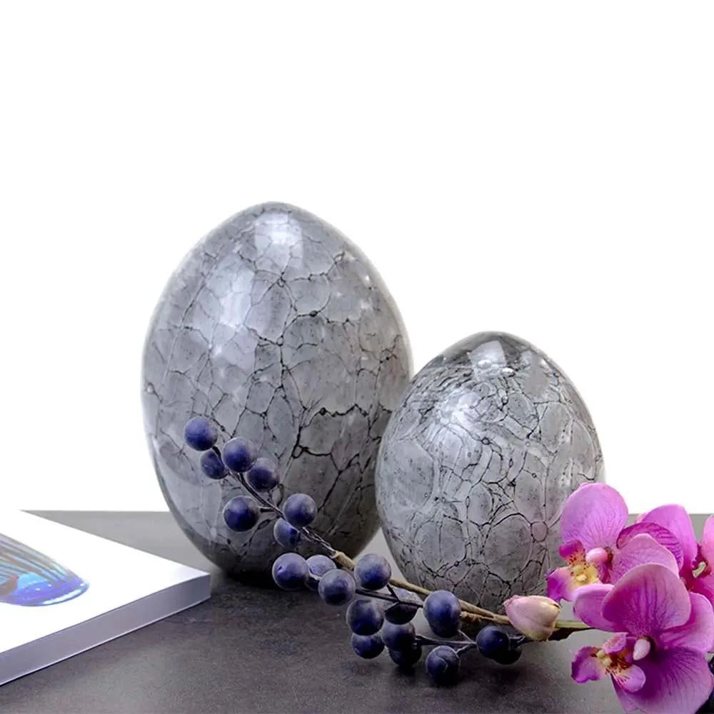Oval' Grey Glass Keepsakes by Loranto Glass (1 of 1)