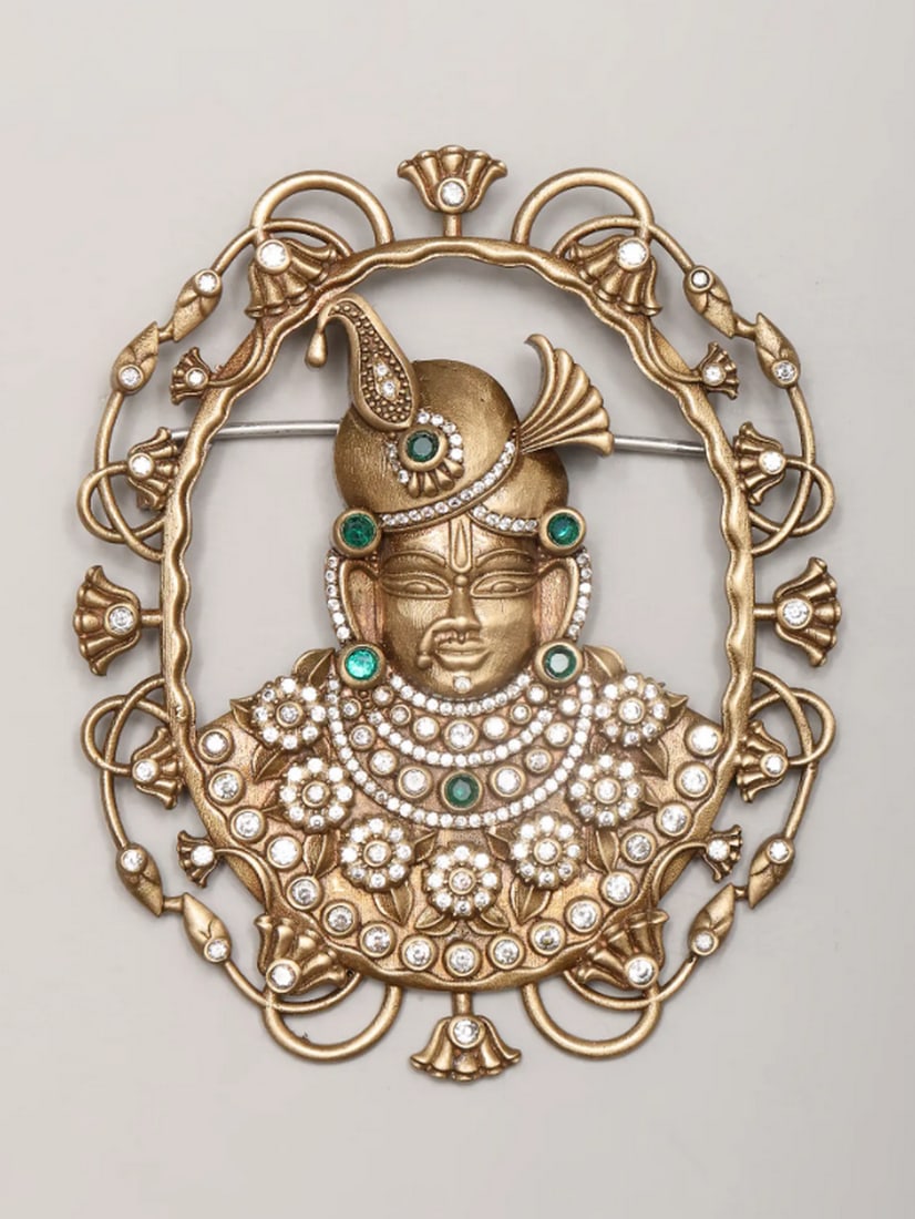 Shrinathji Stone Enchantment Brooch (1 of 4)