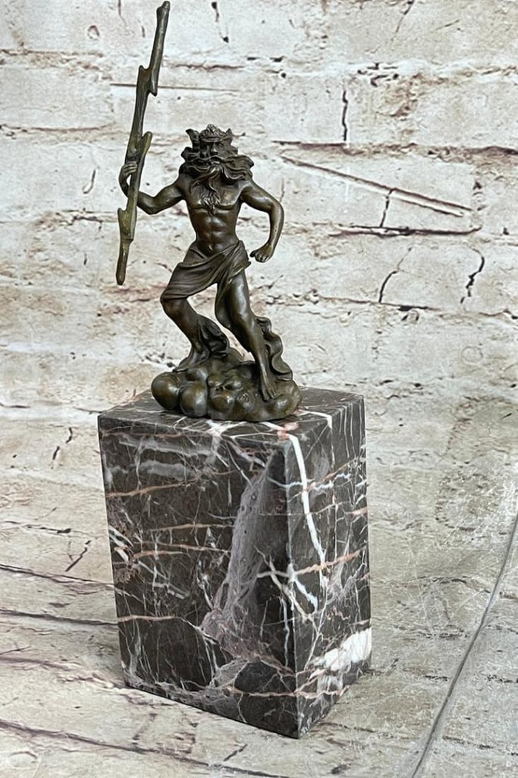 Poseidon's Might - Original Bronze Sculpture of the Sea God Signed by Nick - 10.5" x 3.5": Poseidon's Might - Original Bronze Sculpture of the Sea God Signed by Nick - 10.5" x 3.5" Unveil the majesty of the sea with 'Poseidon's Might,' an awe-inspiring bronze sculptu