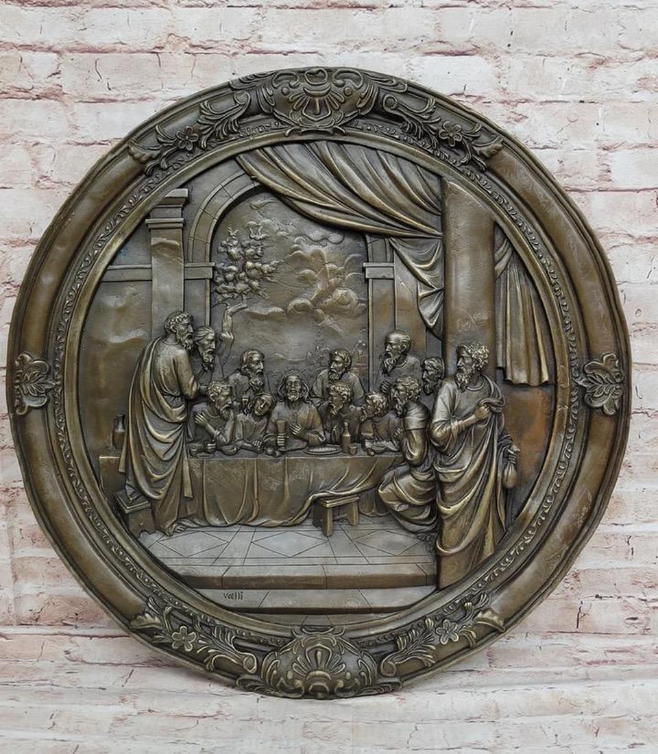 Last Supper Wall Mount Inspired Bronze - 24" x 24" (1 of 6)