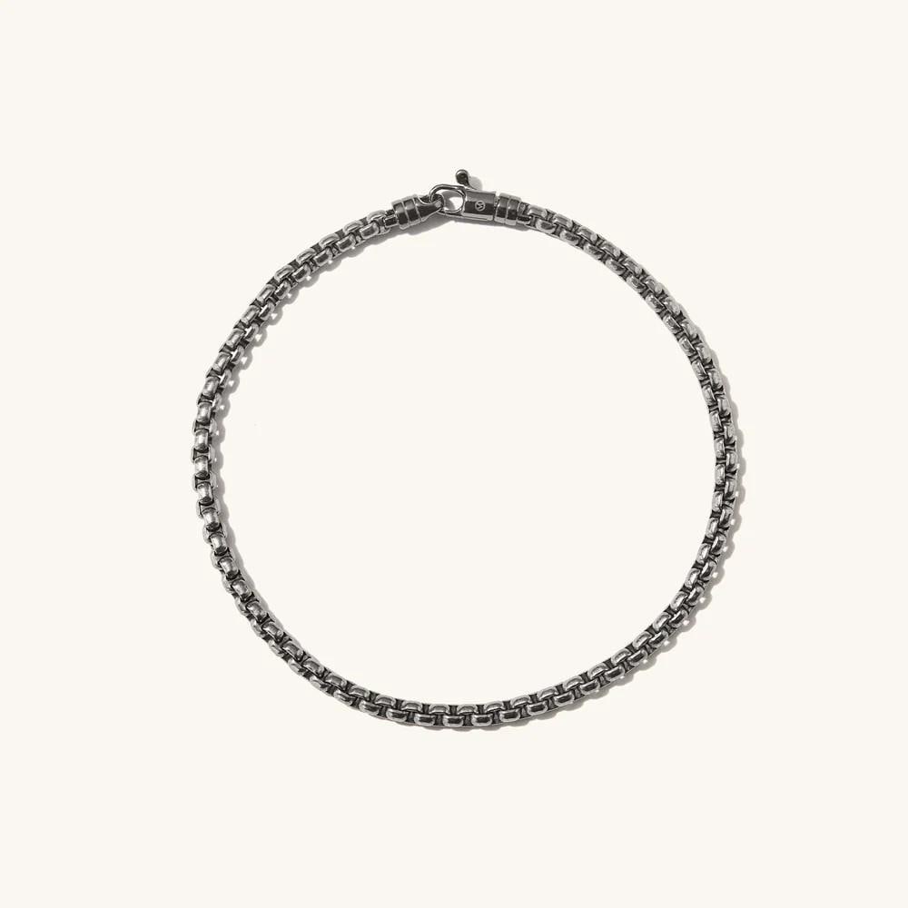 Classic Box Chain Titanium Bracelet: Classic Box Chain Titanium Bracelet Simplicity is always best for everyday wear, and this chain strikes the perfect balance—not too bold and not too narrow. Crafted from titanium, our strongest