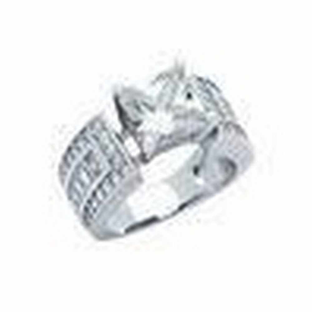 Sterling Silver Prong Setting Austrian Crystal Ring (1 of 2)