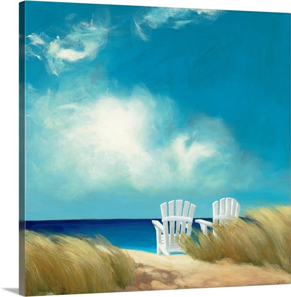 A Perfect Day – Canvas Reproduction by Julia Purinton: A Perfect Day – Canvas Reproduction by Julia Purinton Experience tranquility with A Perfect Day, a captivating canvas reproduction by Julia Purinton. This large square artwork depicts a sandy path