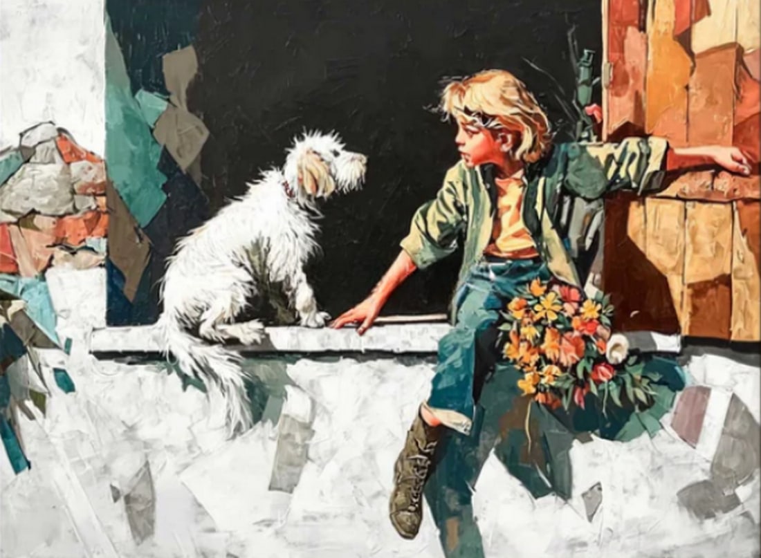 Whispers on the Ledge Canvas Painting (1 of 2)