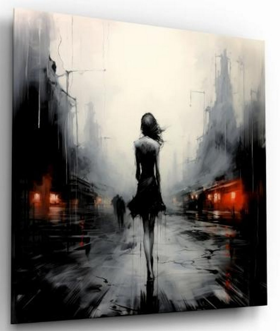 Shadowed Stroll Tempered Glass Wall Art (1 of 2)