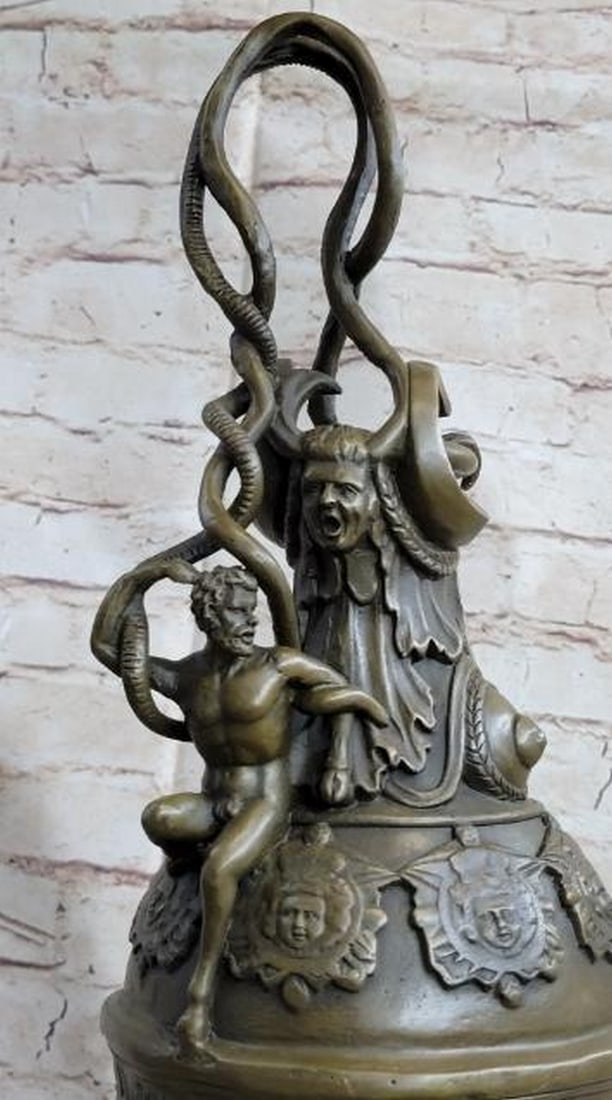 The Serpent's Gaze: A Mythical Elegy Bronze Sculpture (1 of 6)