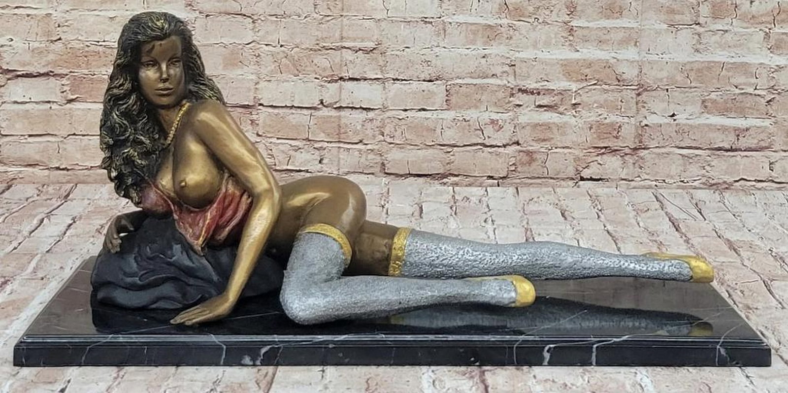 Collett Nude Female Limited Edition Original Bronze Statue - 24" x 10.5": Collett Nude Female Limited Edition Original Bronze Statue - 24" x 10.5" A limited edition bronze sculpture depicting a nude female figure in a poised stance. Crafted using the Lost Wax Method