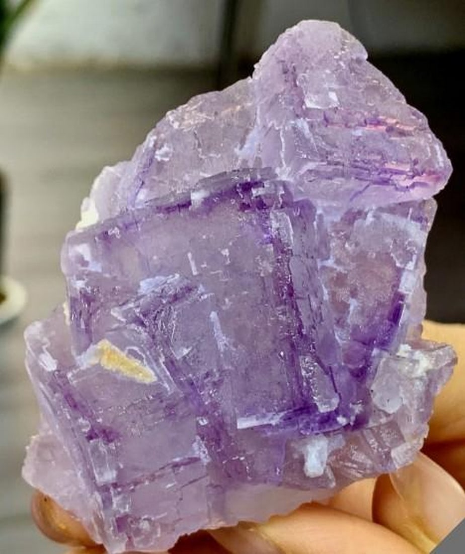 Purple-Blue Fluorite Cube Cluster - 3