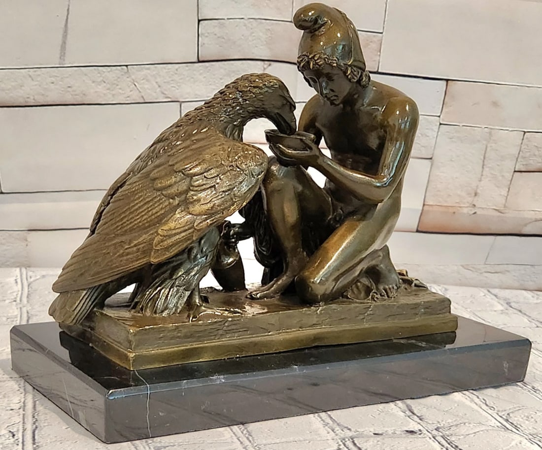 Zeus and the Eagle – Bronze Ganymede Mythological Sculpture (1 of 5)