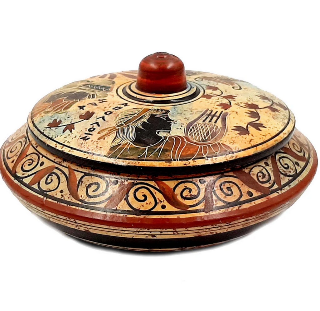 Inspired by Ancient Greek Art - Pyxis Featuring Apollo, Hera, and Dionysus (1 of 4)